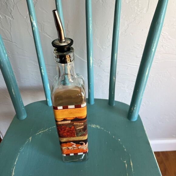 Farmers Market Oil & Vinegar Cruet Decanter Dispenser Bottle - Picture 11 of 13